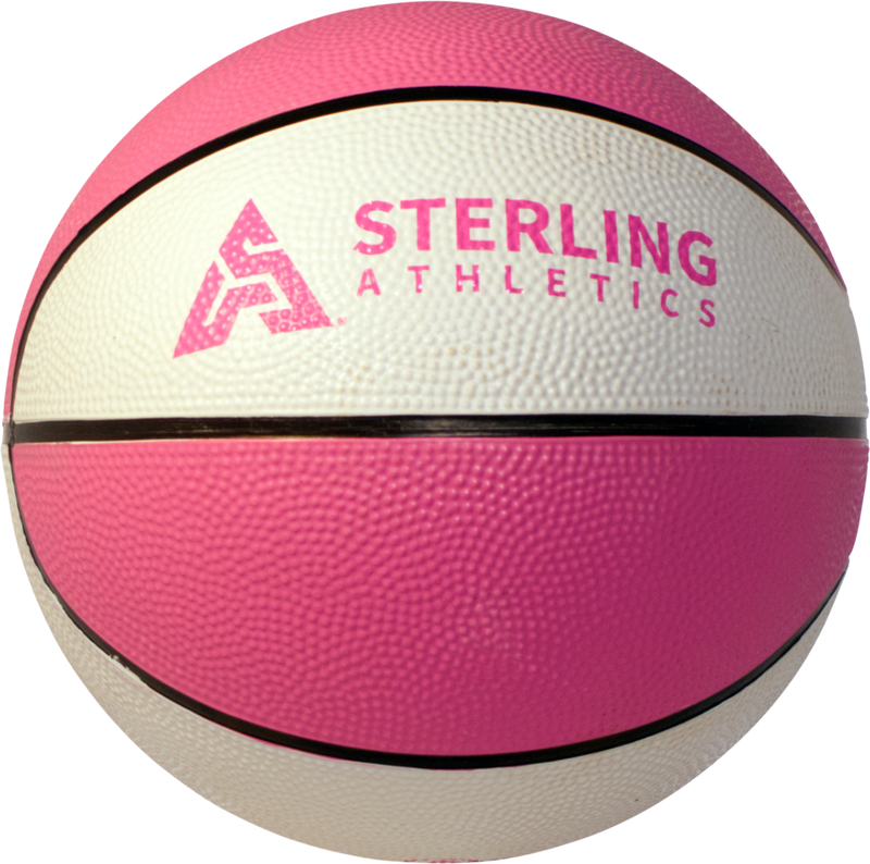 Sterling Athletics Pink/White Indoor/Outdoor Rubber Basketball