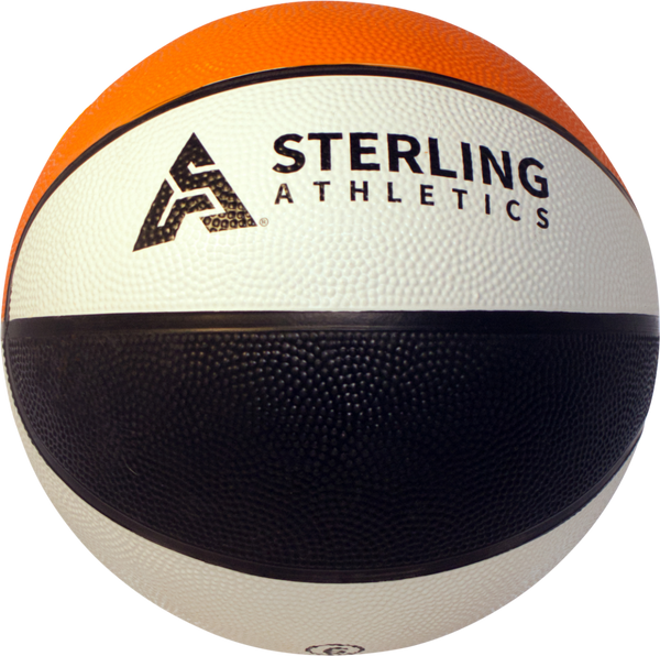 Sterling Athletics Orange/Black/White Indoor/Outdoor Rubber Basketball