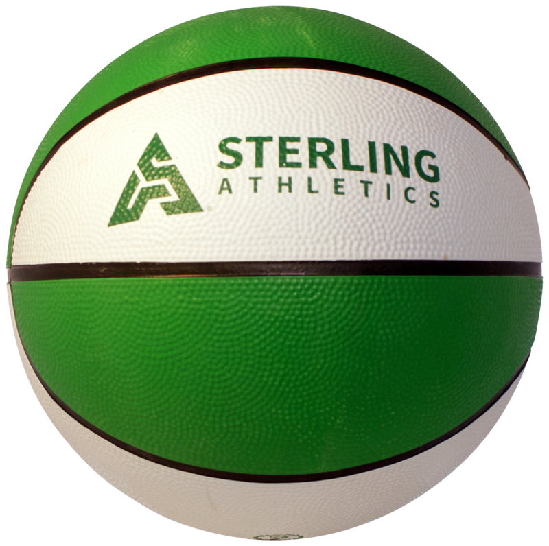 Sterling Athletics Green/White Indoor/Outdoor Rubber Basketball