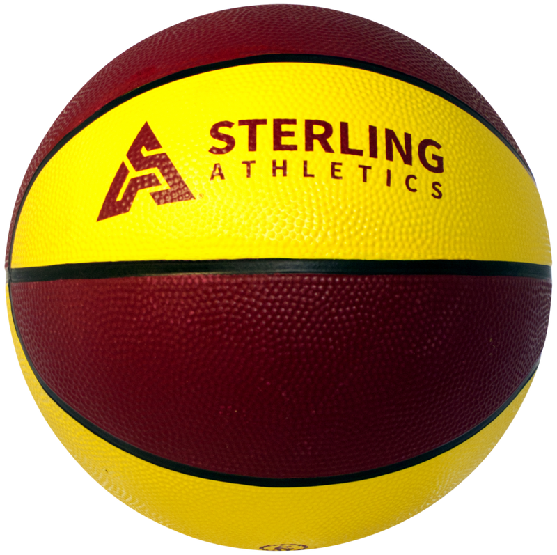 Sterling Athletics Maroon/Gold Indoor/Outdoor Rubber Basketball