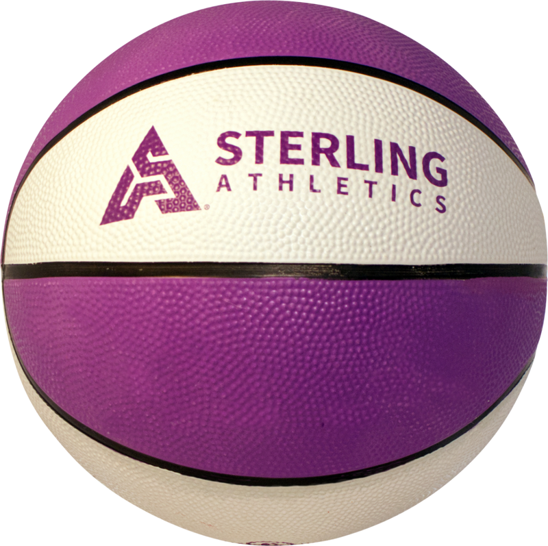 Sterling Athletics Purple/White Indoor/Outdoor Rubber Basketball