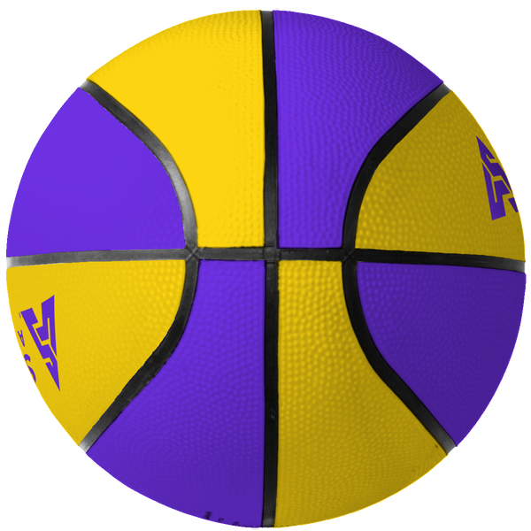 Sterling Athletics Purple/Gold Indoor/Outdoor Rubber Basketball
