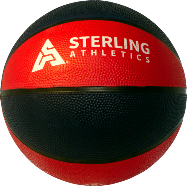 Sterling Athletics Black/Red Indoor/Outdoor Rubber Basketball