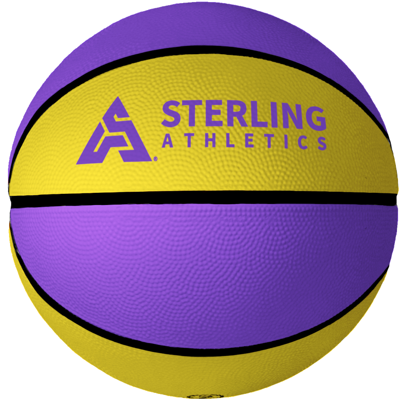 Sterling Athletics Purple/Gold Indoor/Outdoor Rubber Basketball