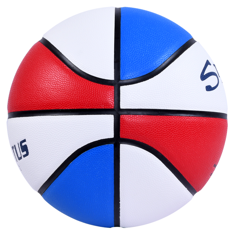 Sterling Status Comp Red/White/Blue Composite Leather Indoor Game Basketball