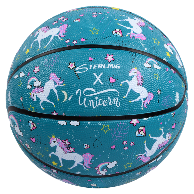 Sterling Athletics Unicorn Princess Teal Superior Grip Indoor/Outdoor Basketball