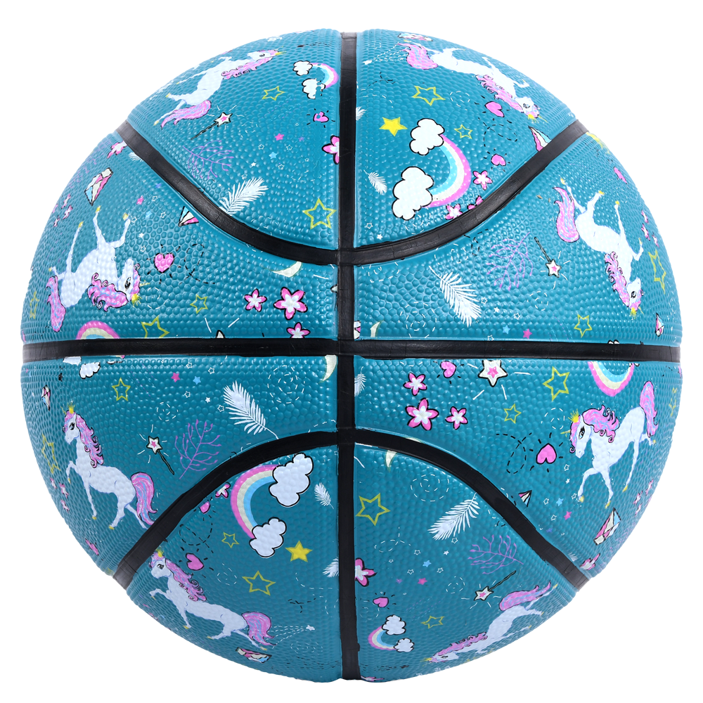 Sterling Unicorn Princess Teal Basketball - Junior Size 5 Premium Grip For Indoor & Outdoor Play