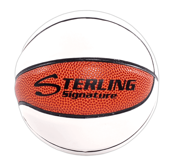 Sterling Athletics White Matte & Synthetic Leather Mini Signature Basketball